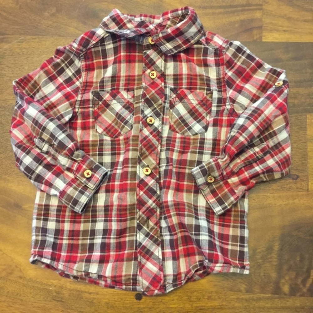 EUC Genuine Kids Plaid Shirt‎ Size 2T